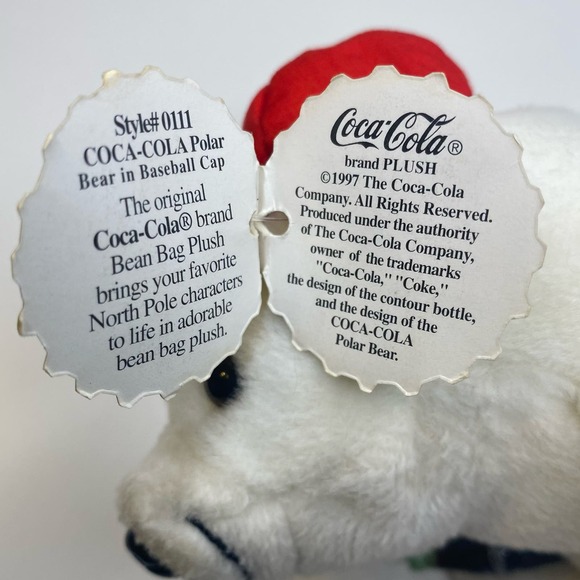 1997 Collectible Coca Cola Polar Bear Bean Bag Plush Beanie Baby #0111 - Picture 5 of 11